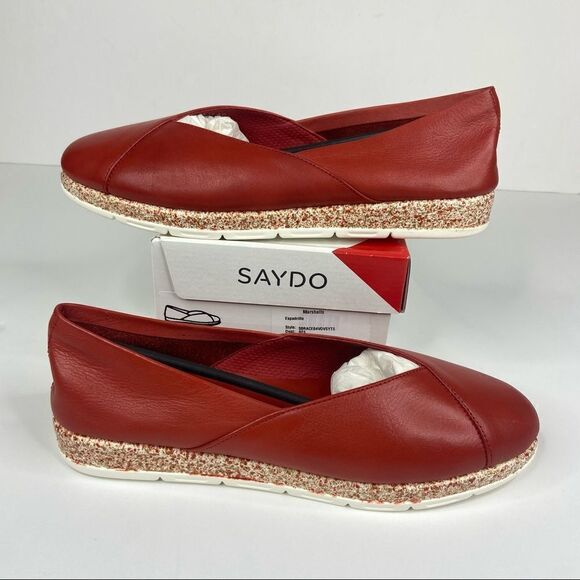 Saydo Slip-On Wedge Red Size 42 - Picture 1 of 5